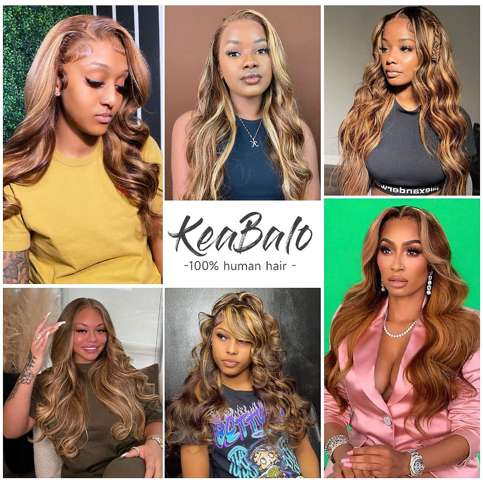 Miniatura: Highlight Ombre Lace Front Wigs Human Hair Pre Plucked with Baby Hair 13x4 Body