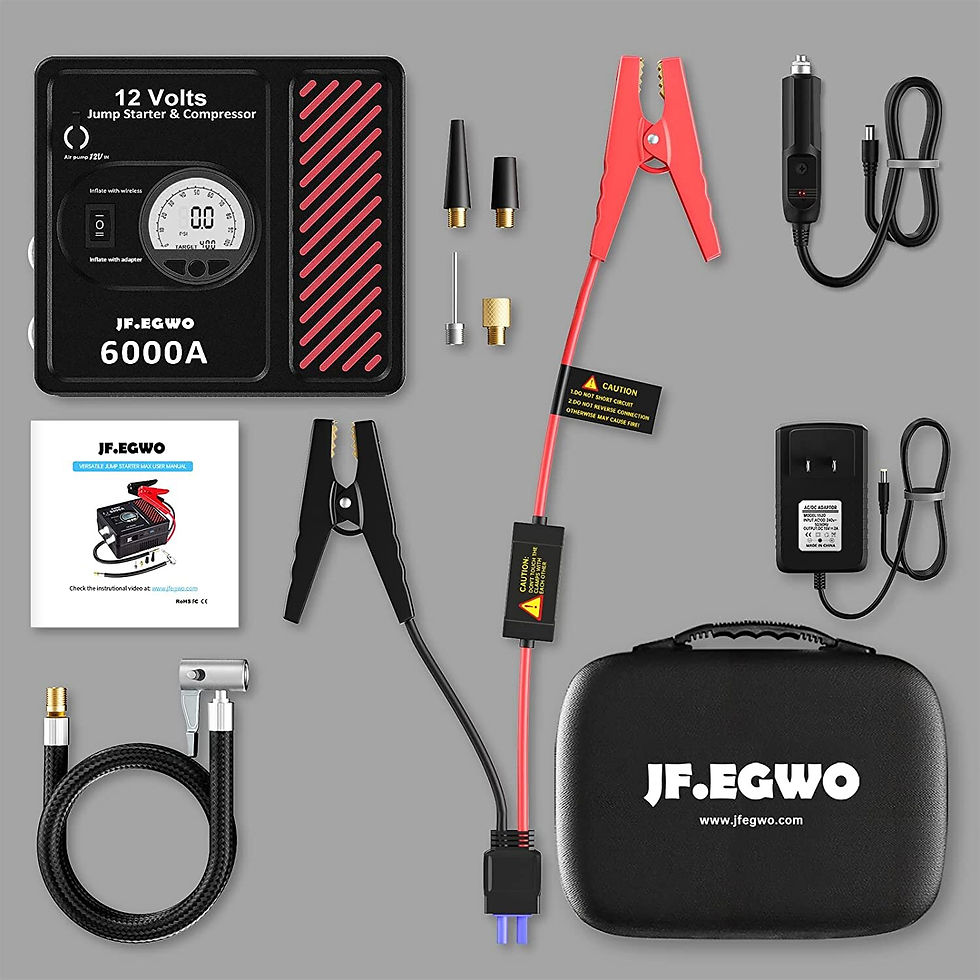 Thumbnail: 3000 4000 6000A Car Jump Starter Wireless Charging  Auto Booster Air Compressor