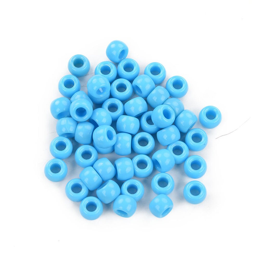 Thumbnail: YunRong 50pcs 7mm Hair Bead Cuff Acrylic Hair Ring Big Hole Dreadlock Hair For 