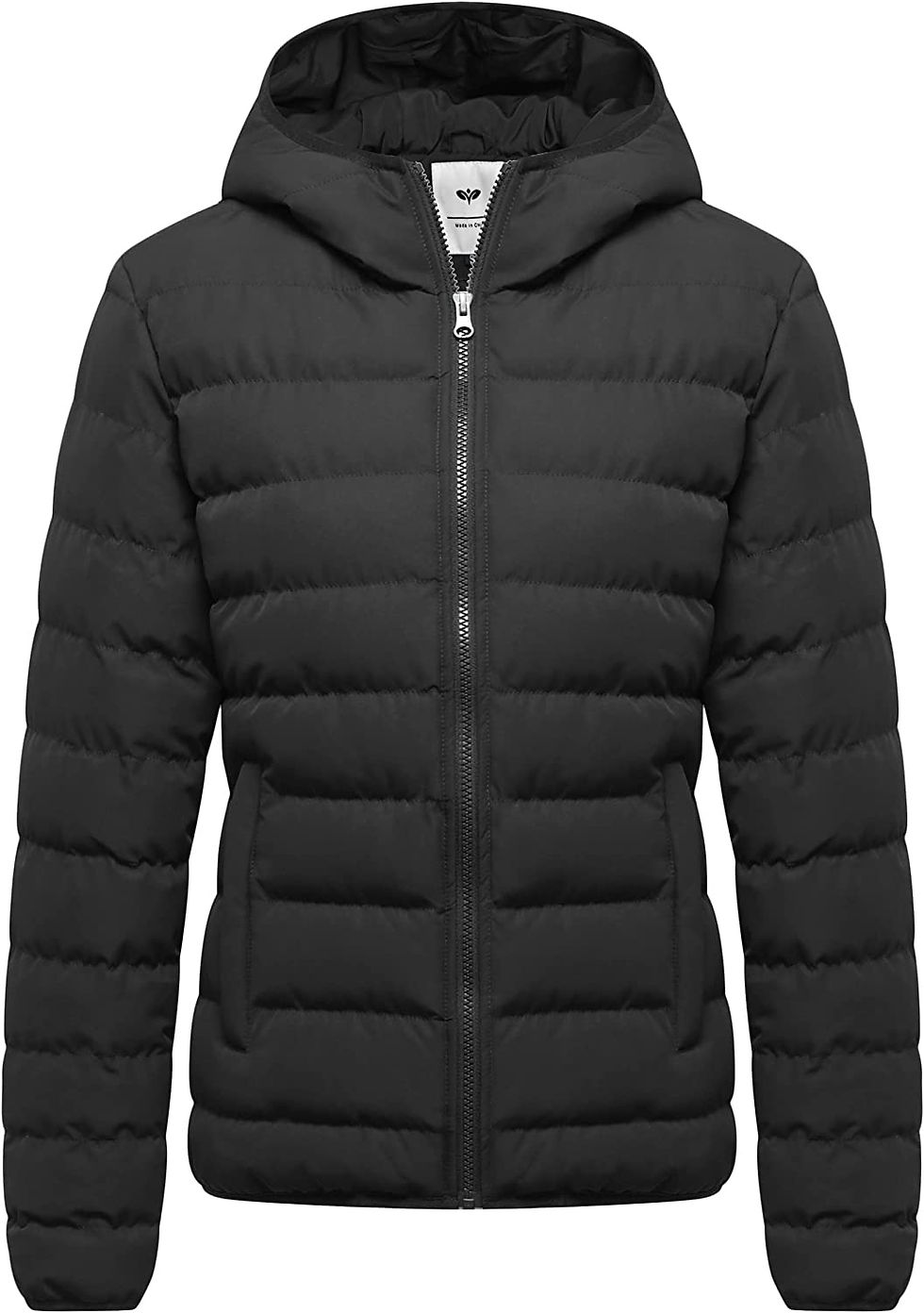 Miniatura: GGleaf Women's Hooded Packable Full-Zip Short Jacket Quilted Warm Lightweight W