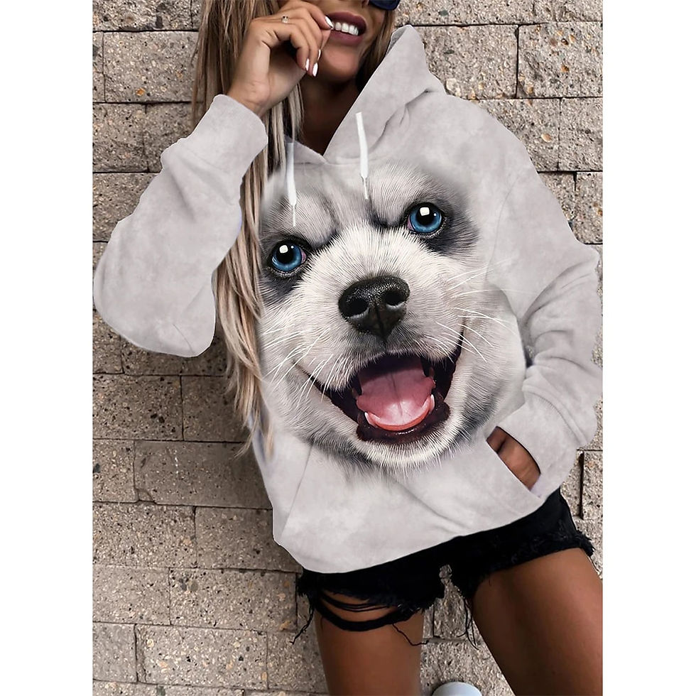 Thumbnail: Women Hooded Y2k Fashion Print Cat Sweatshirt Harajuku Clothing Winter Long Sle