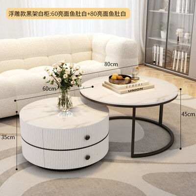 Thumbnail: Italian style rock board dining table Nordic minimalist modern designer small a