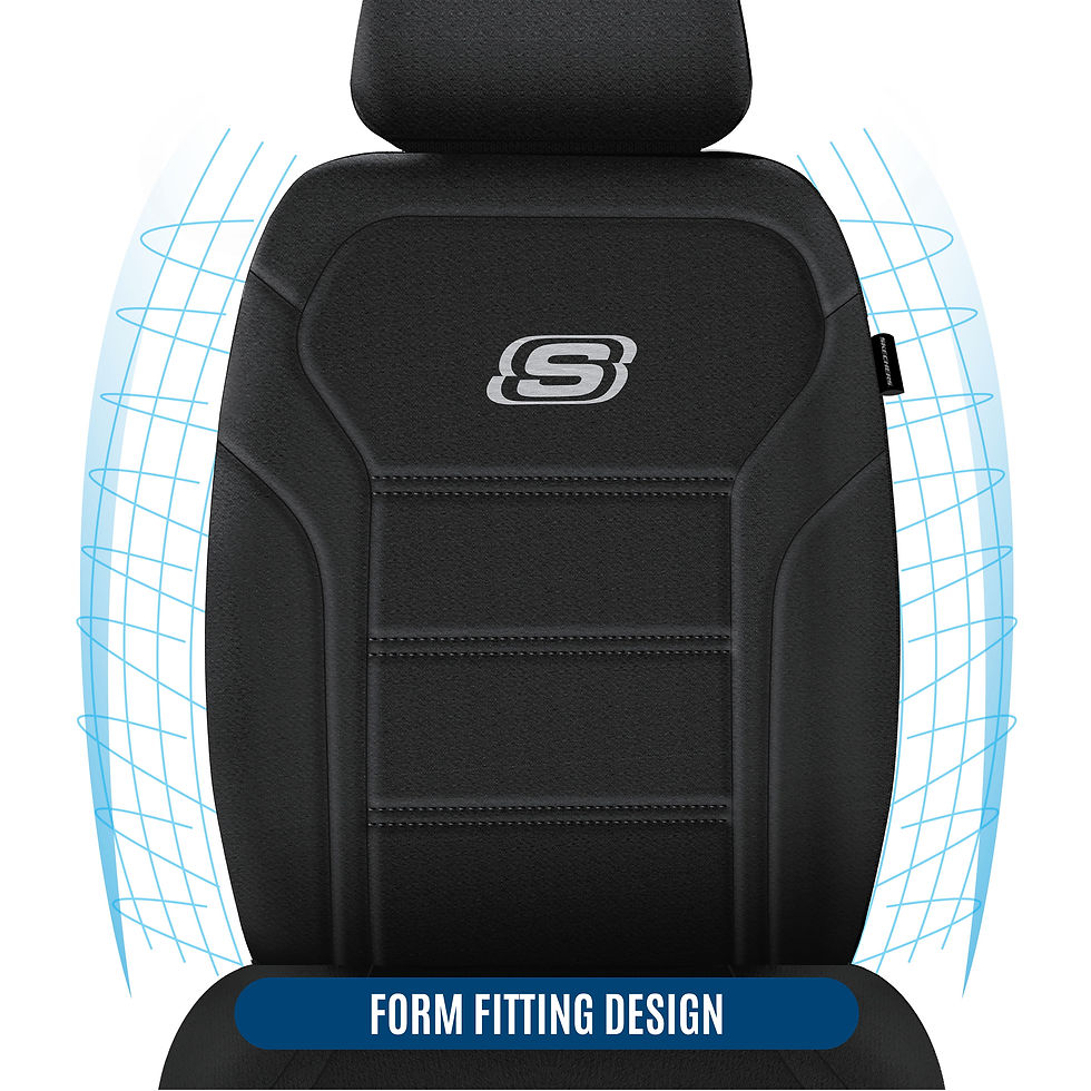 Thumbnail: Skechers 22WMSK03 Seat Covers, Memory Foam Front Car Seat Cover  Protector Univ