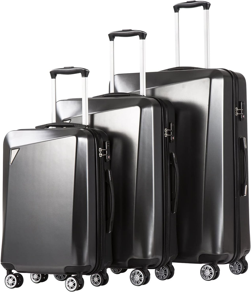 Miniatura: Coolife Luggage 3 Piece Sets PC+ABS Spinner Suitcase 20 inch 24 inch 28 inch