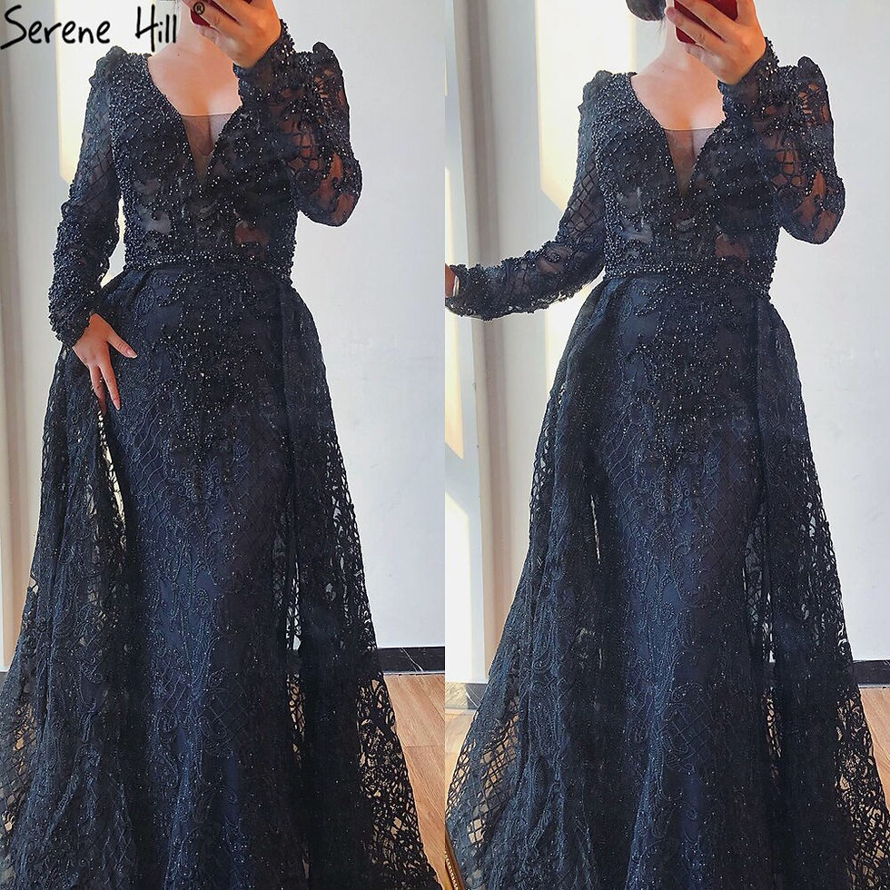 Miniaturbild: Elegant Luxury With Train Evening Party Wear Dresses for Women Plus Size