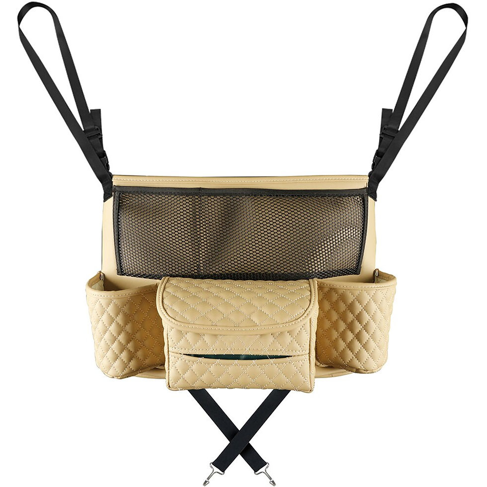 Miniature : Car Seat Storage Bag PU Leather Auto Seat Middle Box Hanging Pocket For Stowing