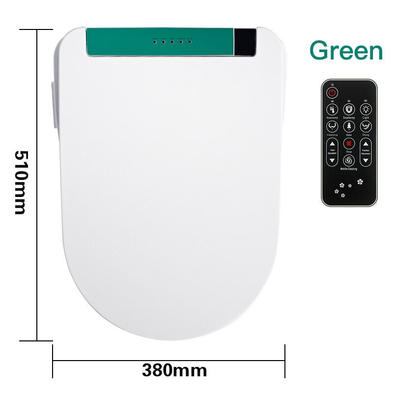 Thumbnail: Intelligent Toilet Seat Elongated Electric Bidet Cover LCD 3 Color Smart Bidet 