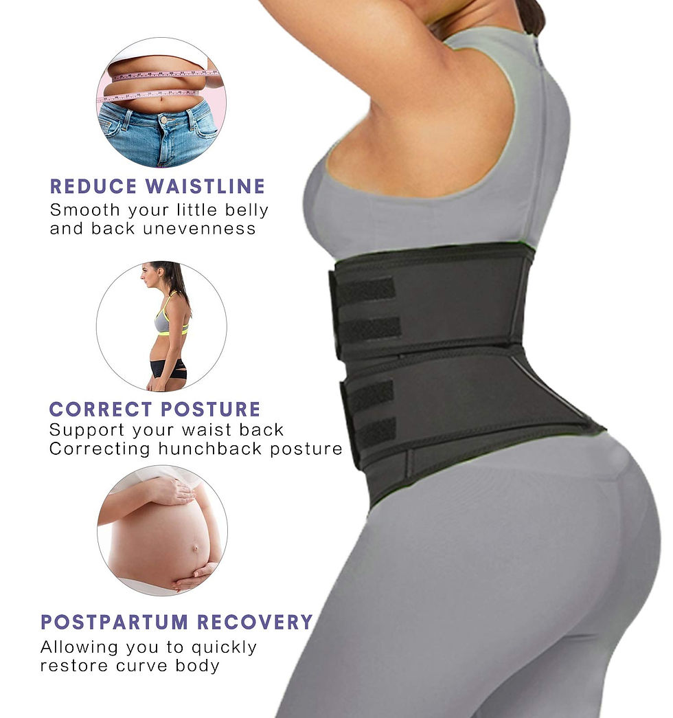 Thumbnail: YIANNA Latex Waist Trainer for Women Jsculpt Double Sweat Trimmer Belt Workout 