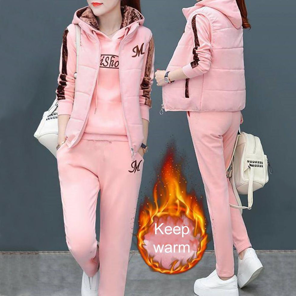 Thumbnail: Women Tracksuit Autumn and Winter Pullovers Sweatshirts Jogging Suit Casual Lon