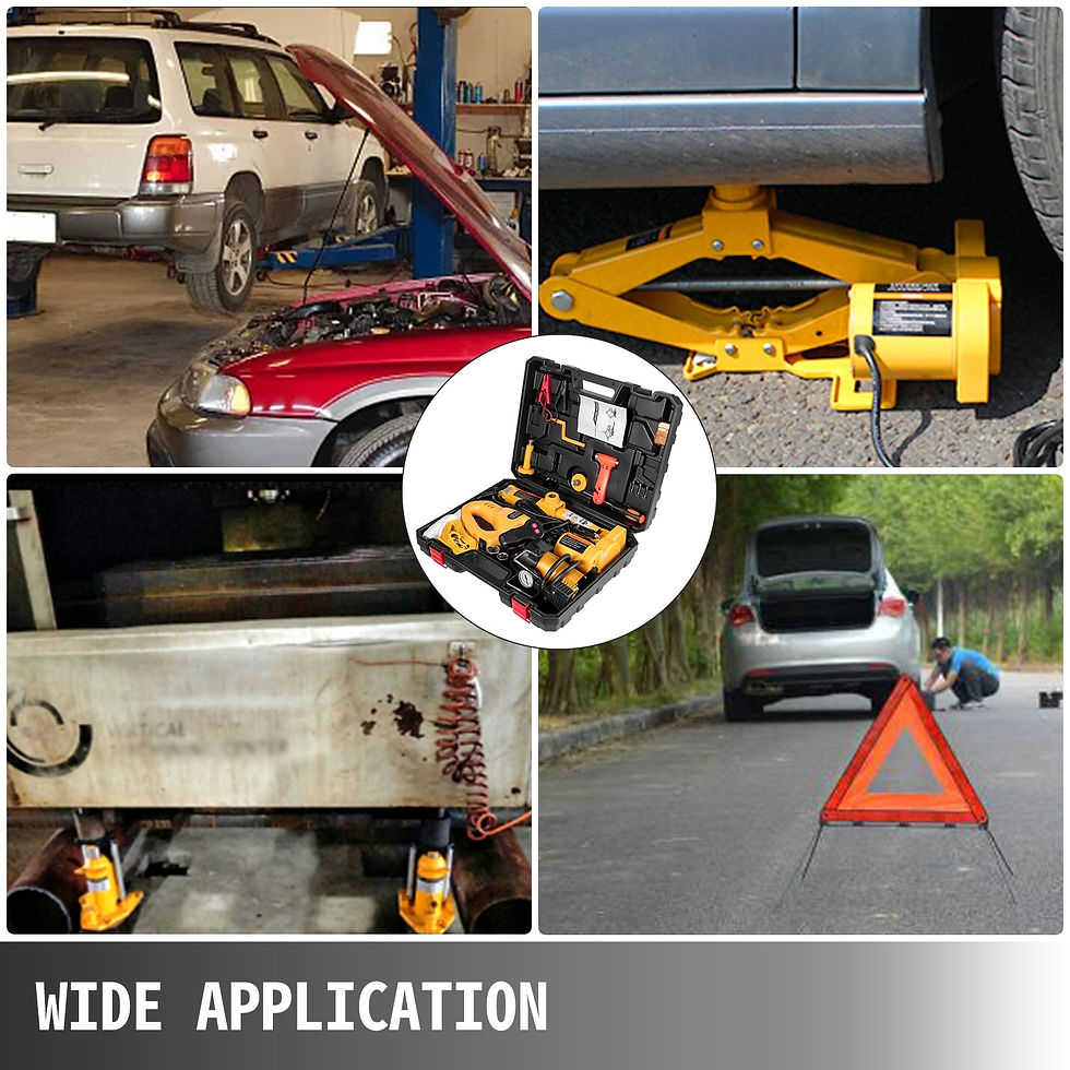 الصورة المصغرة: VEVOR 3 Ton Electric Car Jack Kit 12V DC Portable Auto Scissors Jack With Impac