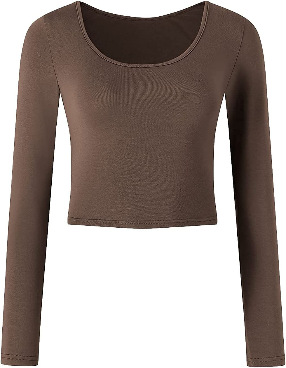 Thumbnail: KLOTHO Lightweight Yoga Crop Tops Slim Fit Long Sleeve Workout Shirts for Women