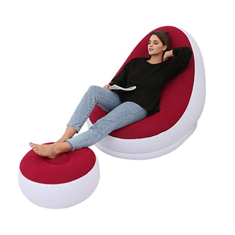 Thumbnail: Outdoor Recliner with Foot Stool Living Room Home Furniture Cozy Folding Air In
