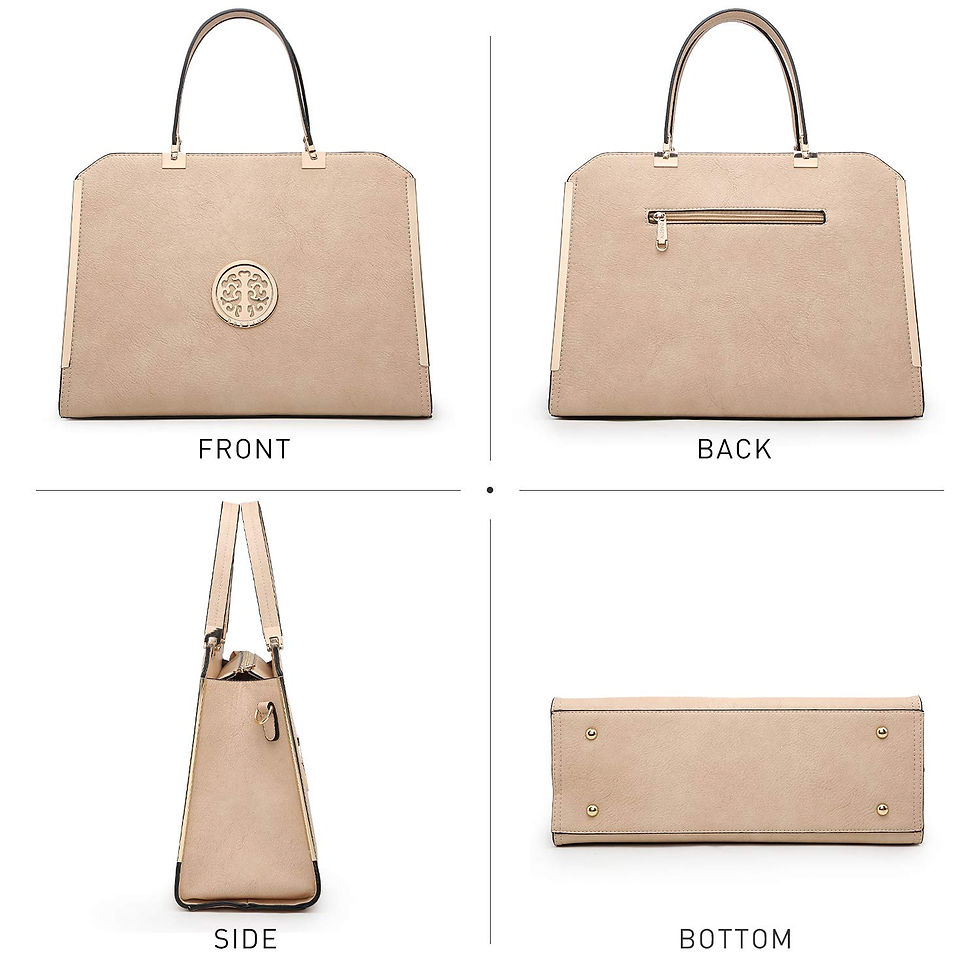 Thumbnail: Dasein Women Large Satchel Handbag Shoulder Purse top Handle Work Bag Tote with