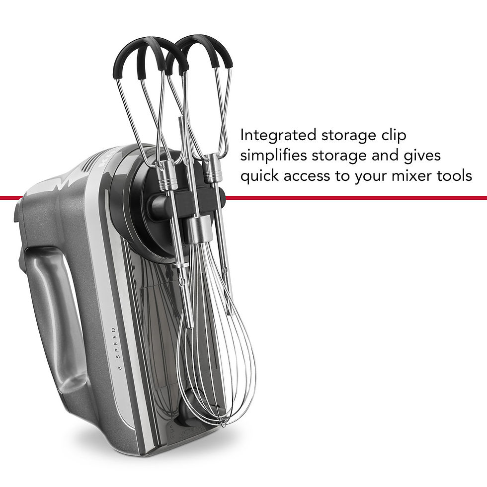 Thumbnail: KitchenAid 6 Speed Hand Mixer with Flex Edge Beaters - KHM6118
