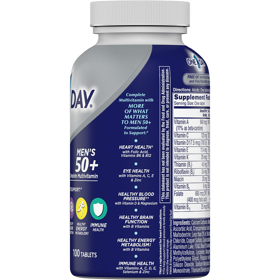 Miniature : One A Day Men's 50+ Multivitamin Tablets, Multivitamins for Men, 100 Ct Keto