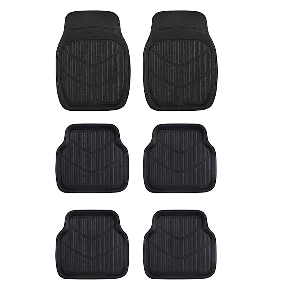 Miniature : Universal Leather Pvc Car Floor Mats Classic Luxurious Auto Accessories Black R