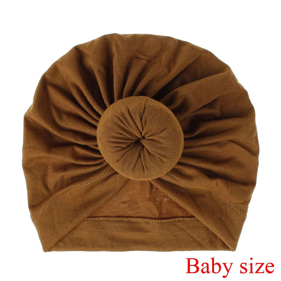 Miniaturbild: Mommy and Baby Round Ball Flower Hat Women Caps Girls Newborn Turban Knot Kids 