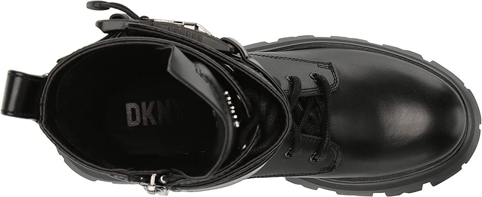 Thumbnail: DKNY Women's Lace-up Lug Sole Combat Boot Fashion