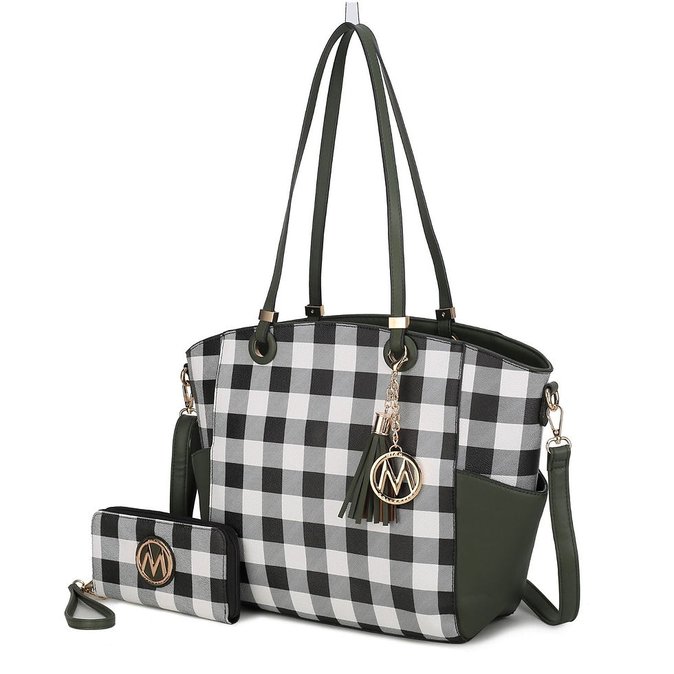 Thumbnail: MKF Collection Karlie Tote Handbag with Wallet by Mia K - 2 pieces