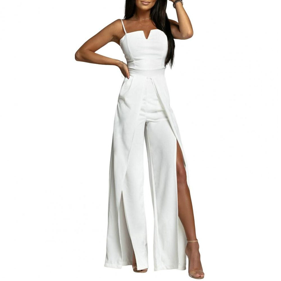 Thumbnail: Stylish Office Romper Solid Color Dressing Up Thin Casual Elegant Evening Long 