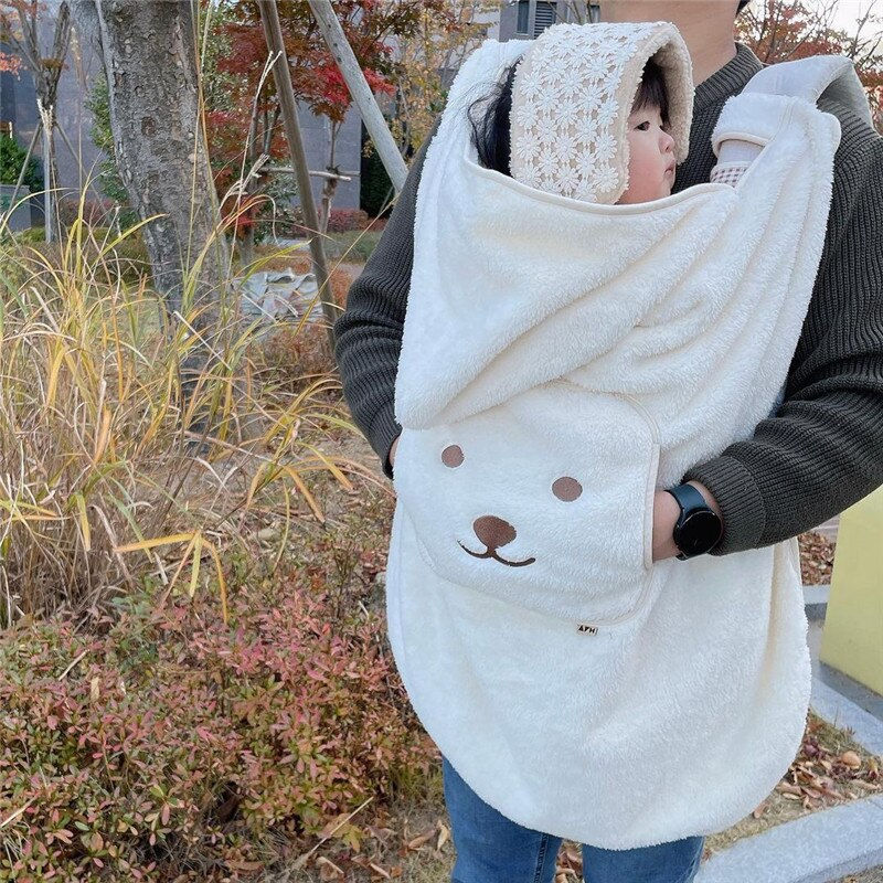 Thumbnail: Winter Baby Stroller Blanket Cloak Cover Embroidered Bear Windproof Blankets Ne