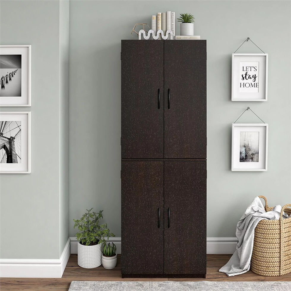 Thumbnail: 4-Door 5' Storage Cabinet, Dark Chocolate muebles de cocina