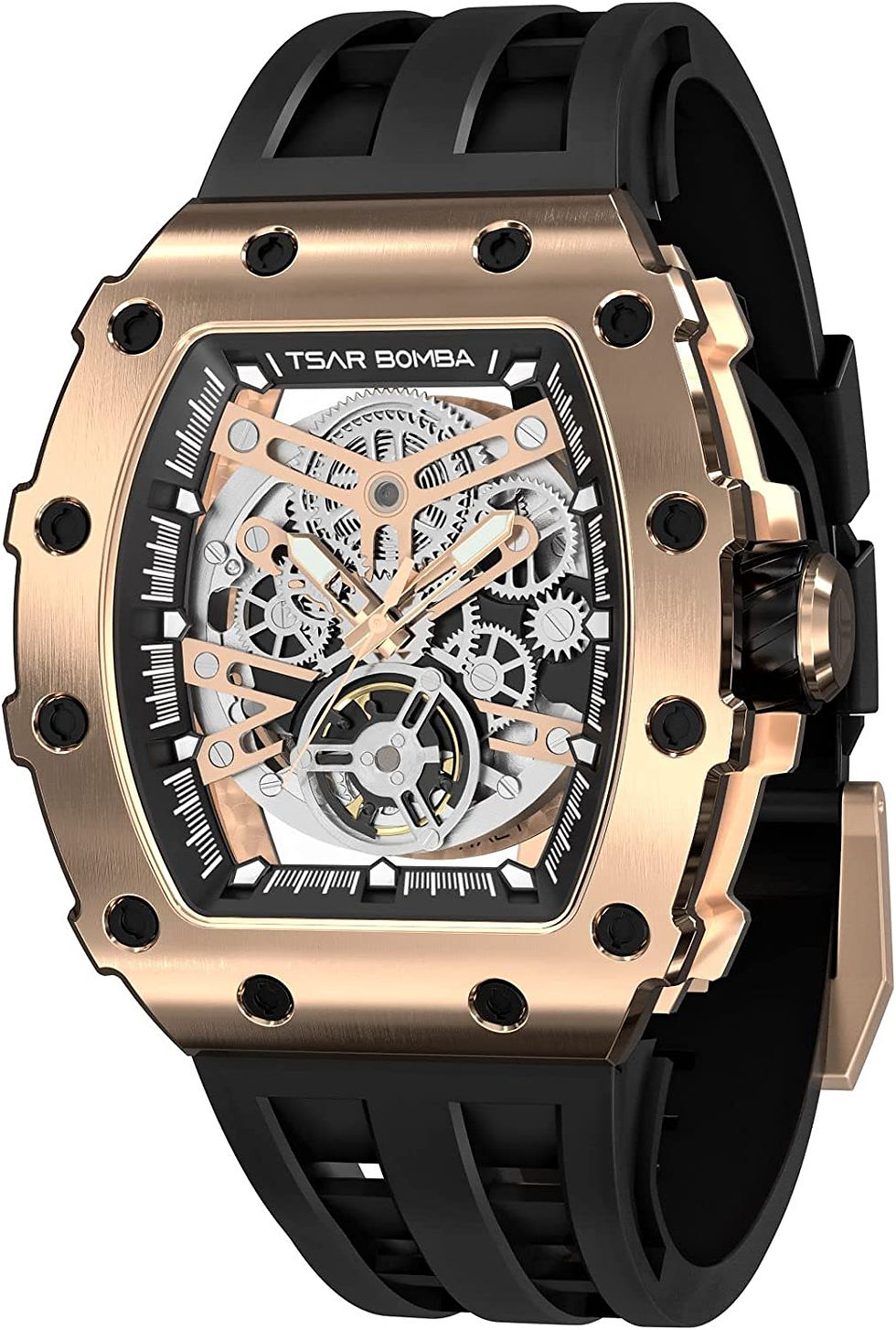 Thumbnail: TSAR BOMBA Men's Wristwatch Automatic Mechanical, Japanese Movement with Silico