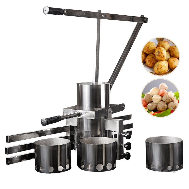 Thumbnail: Stainless Steel Meatball Machine Hand Press Meat Ball Maker Pork Vegetables Bal