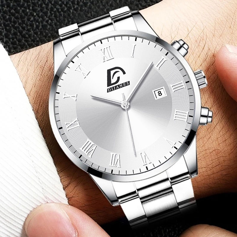 Thumbnail: Fashion Mens Watches Luxury Calendar Date Quartz Clock Big Dial Men Business St