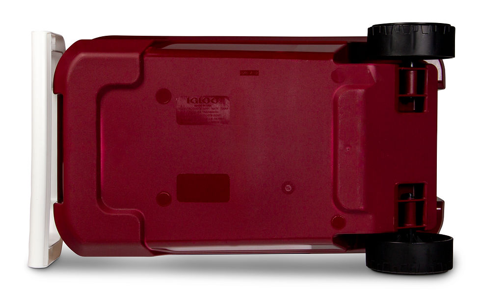 Миниатюра: Igloo 38 qt. 'Wheelie Cool' Hard Ice Chest Cooler with Wheels - Maroon