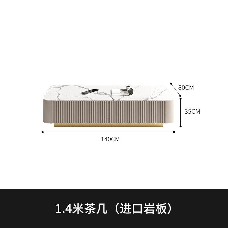 Thumbnail: Living Room Furniture, TV Cabinet, Coffee Table Combination, Italian Light Luxu