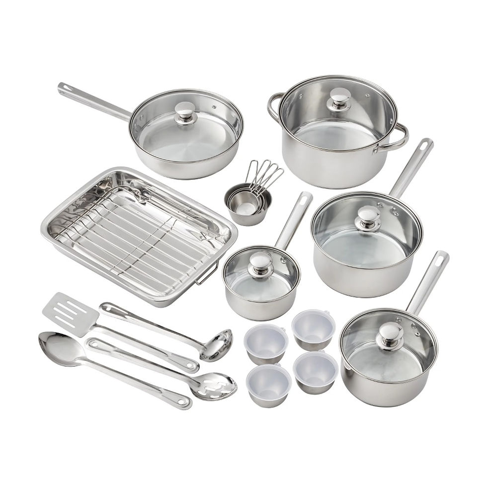 Thumbnail: Stainless Steel 24-Piece Kitchen Set  Non Stick Cooking Pot Set  Pots and Pans 