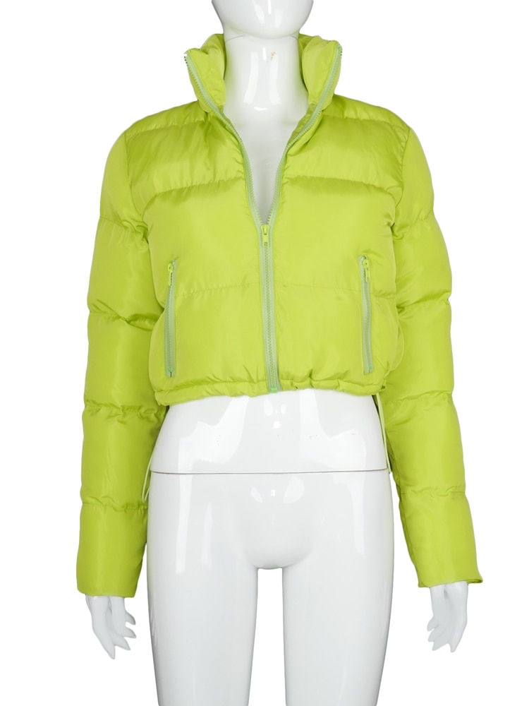 Miniatura: Sisterlinda Faux PU Leather Y2K Bubble Puffer Winter Warm Jacket Women Coats Lo