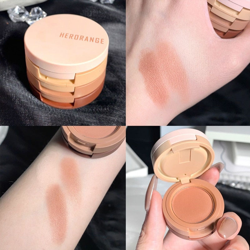 Miniatura: 4 In 1 Matte Highlighter Blush Palette Pearly Blush Shiny Silkworm Eyeshadow Sh