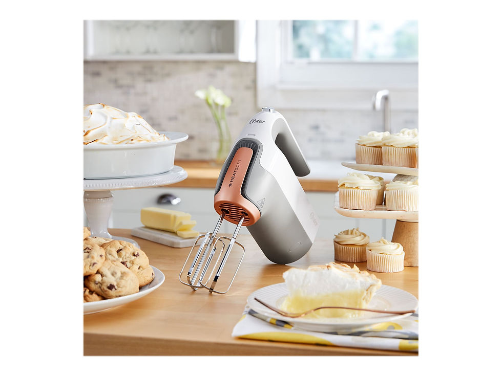 Thumbnail: Oster 5-Speed Hand Mixer with HEATSOFT Technology, White