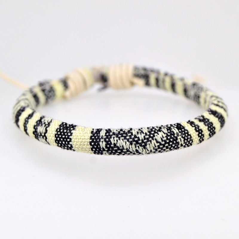 Thumbnail: Bohemian Thread Handmade Multicolor Woven Braided Friendship Bracelets Women Men