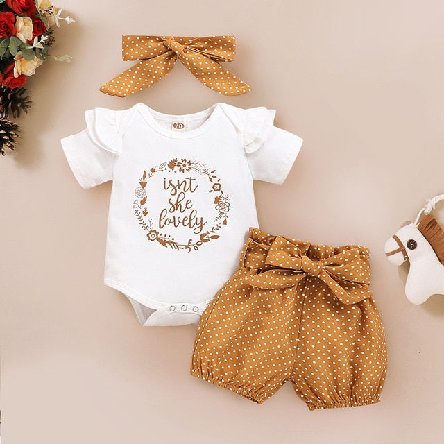 Miniaturbild: 3Pcs Newborn Girl Clothes Set 3 Months Baby Girl Clothes Toddler Girl Outfits B