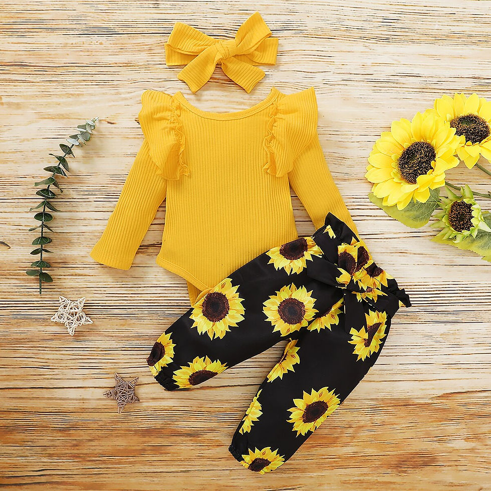 Miniaturbild: 3Pcs Newborn Girl Clothes Set 3 Months Baby Girl Clothes Toddler Girl Outfits B