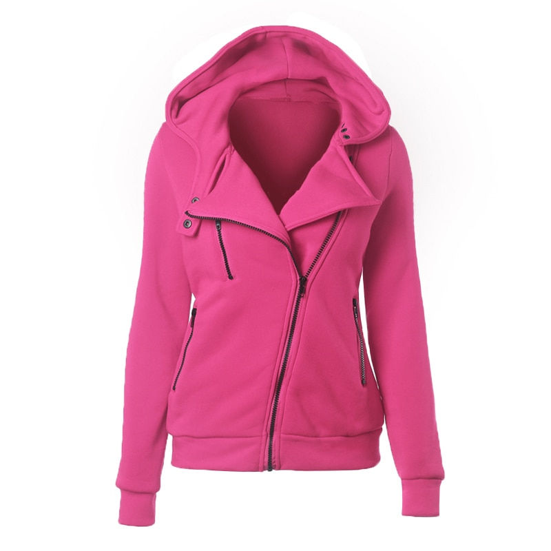 Thumbnail: Autumn Winter Zipper Women Basic Jackets Casual Female Outerwear