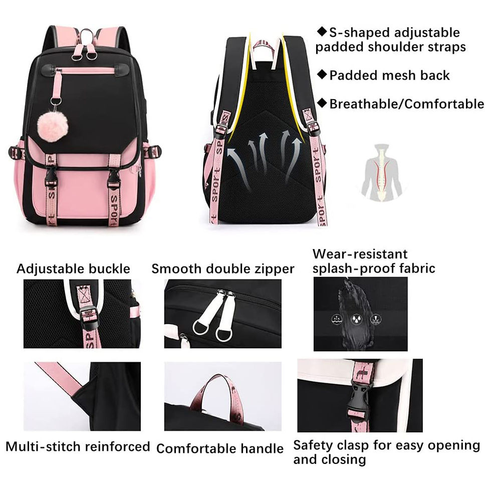 الصورة المصغرة: Inadays School Backpack Girls Bookbag, Heavy Duty Kids Backpack 21L Children Sc
