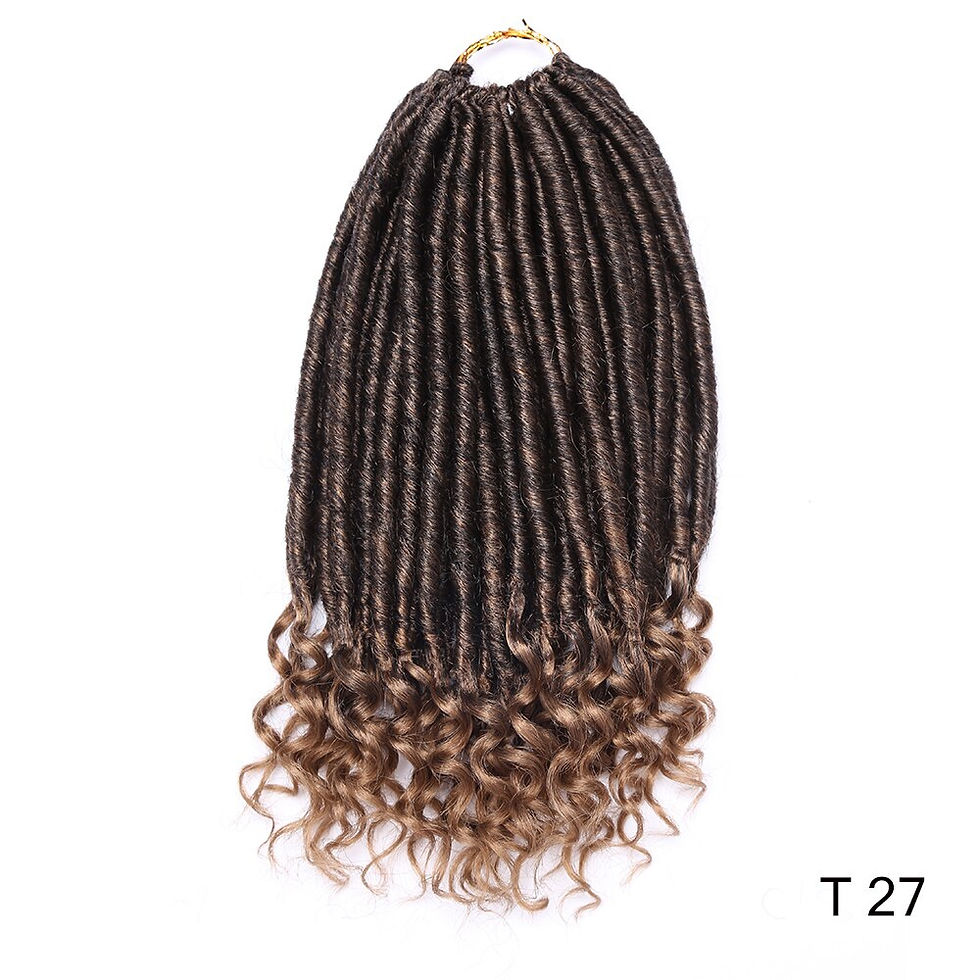 Thumbnail: Faux Locs Crochet Hair Braids Synthetic Straight Goddess Locs with Curly Ends D