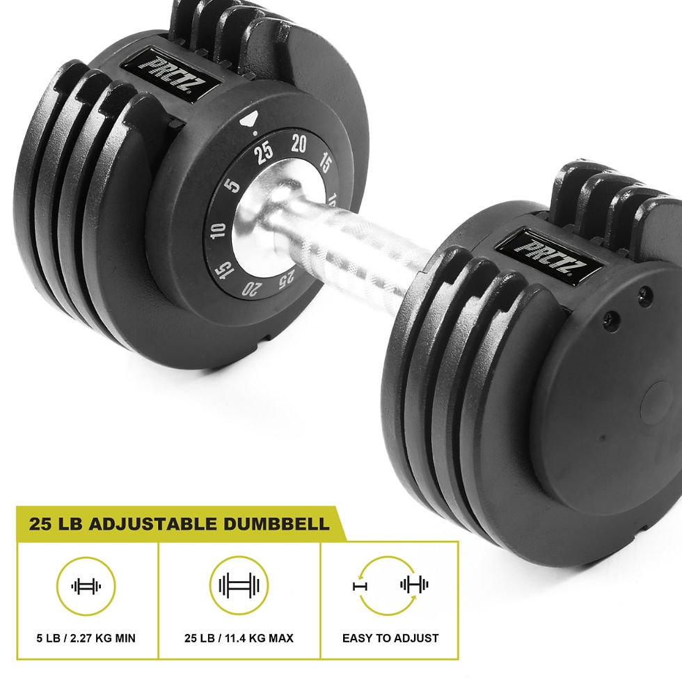 Thumbnail: 5-25lb Adjustable Dumbbell, Single , Available In 25lb & 55lb  Adjustable Dumbb