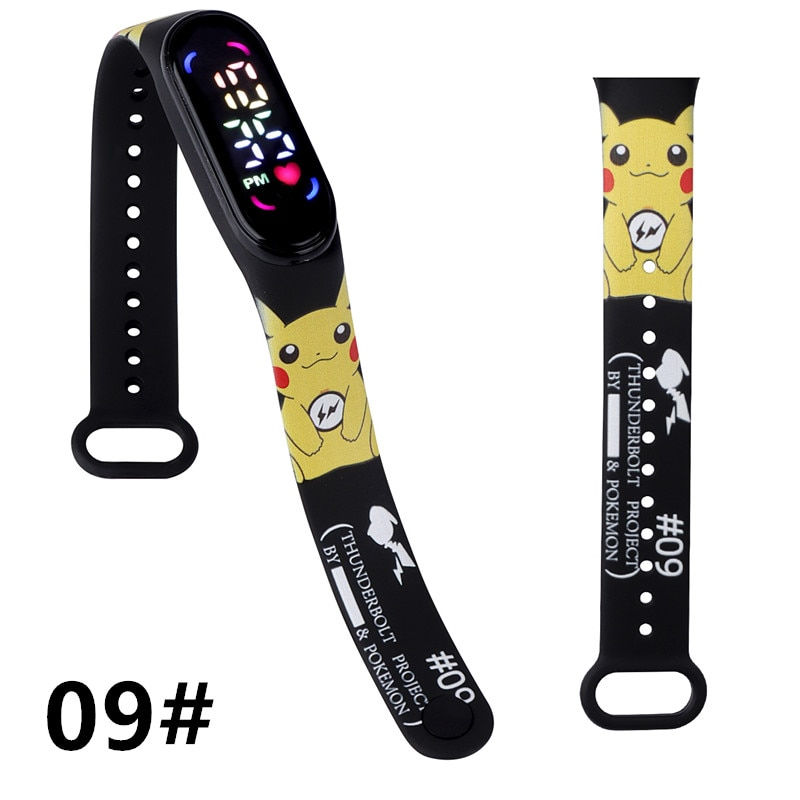 Thumbnail: Pokemon Strap LED Electronic Watch Fashion Colorful Bracelet Touch Waterproof A