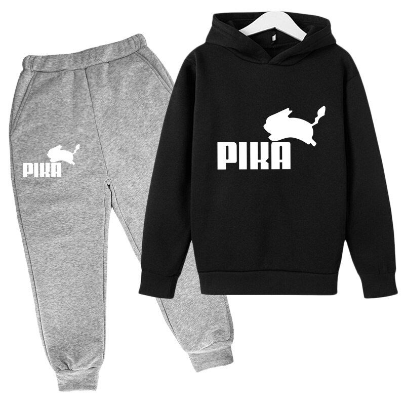 Thumbnail: Children's Spring and Autumn Suit New Boys and Girls Baby Coat Hoodie + Pants 2