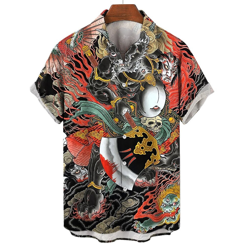 Thumbnail: Social Shirt Everyday Men's Beach Summer Outdoor Vintage Shirts 3D Animal Print
