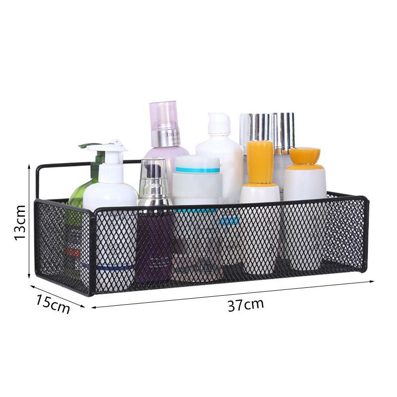 Thumbnail: Wall-mounted Stainless Steel Bathroom Shelf Shower Shampoo Rack Toilet Accessor