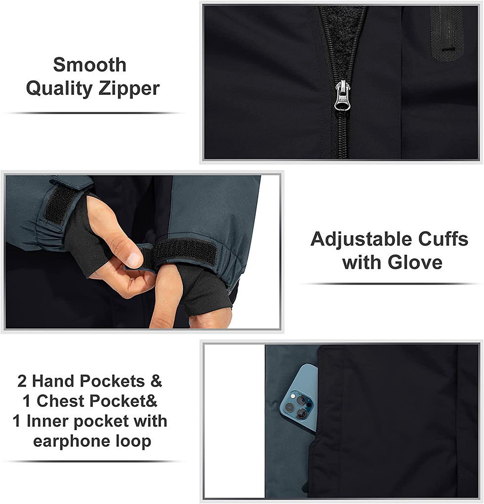 Miniatura: FARVALUE Mens Waterproof Ski Jacket Warm Winter Snow Coat Windproof Snowboardin