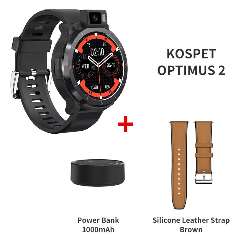 Thumbnail: KOSPET OPTIMUS 2 Ultra 4G Android Smartwatch Phone 4GB+128GB 13MP 90° Flashligh