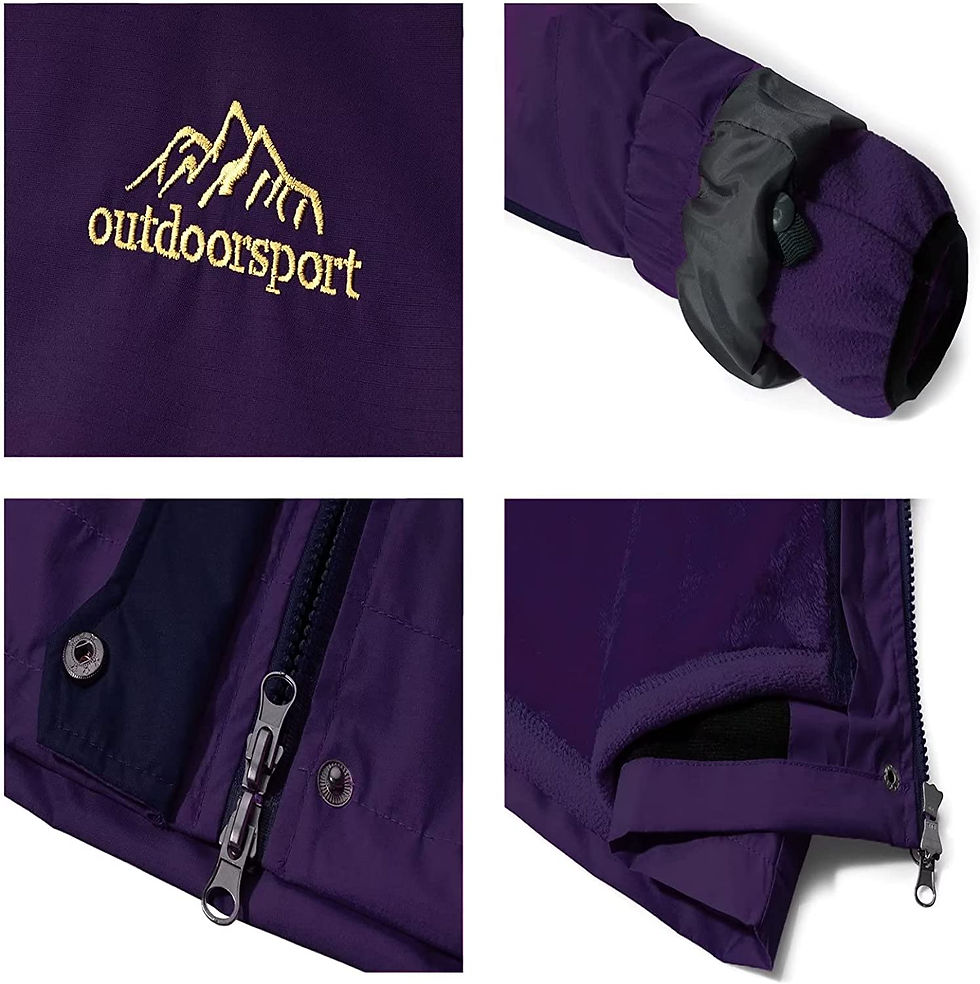 Miniatura: MAGCOMSEN Women's Winter Coats 3-IN-1 Snow Ski Jacket Water Resistant Windproof