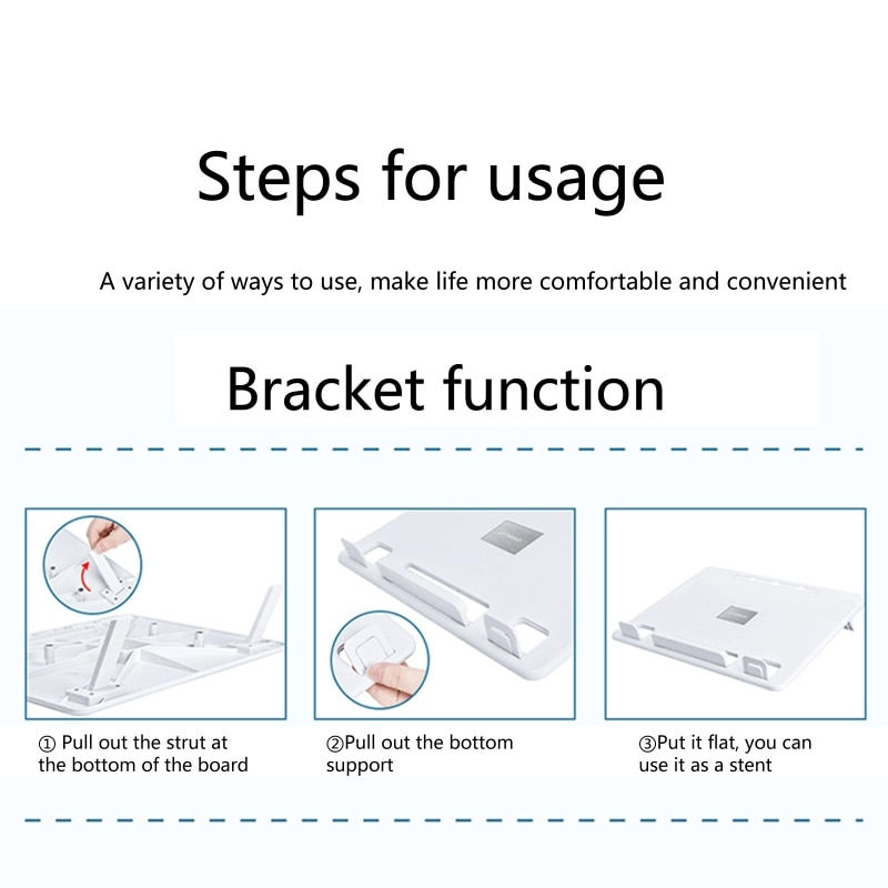 Miniaturbild: Height Adjustable Laptop Stand Ergonomic Laptop Riser Portable Bed Lapdesk Tray